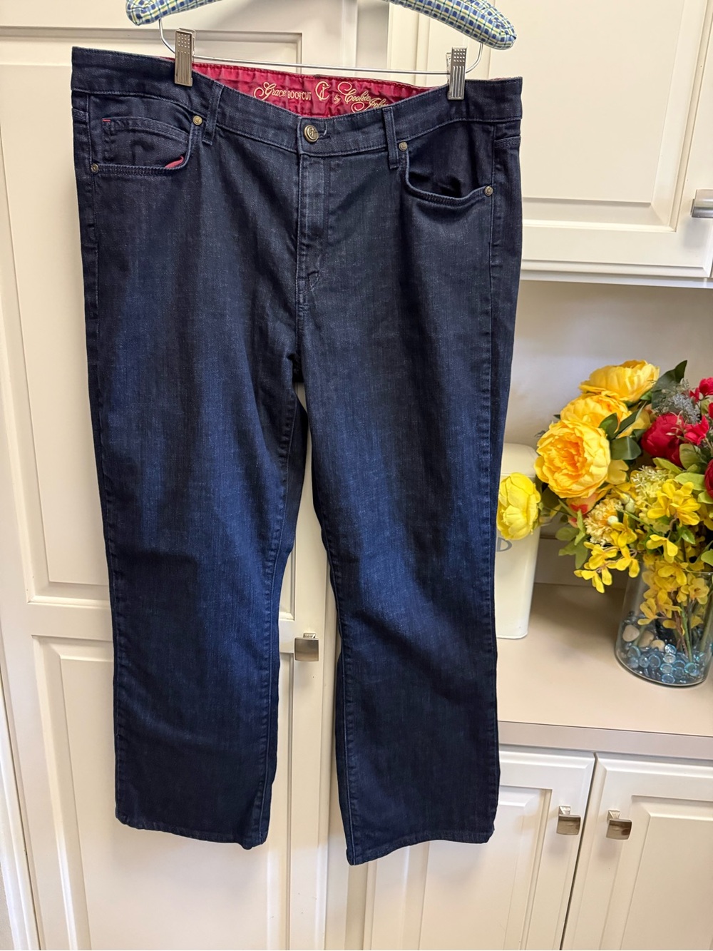 CJ Johnson Women's Dark Blue Boot Cut Jeans - Unbranded